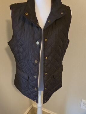 Valerie Bertinelli Quilted Vest - Brown